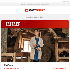 FatFace | HUUB Wetsuits & Tri | Haven Pizza Ovens | Gevril | Mountain Force | Up to 84% Off!