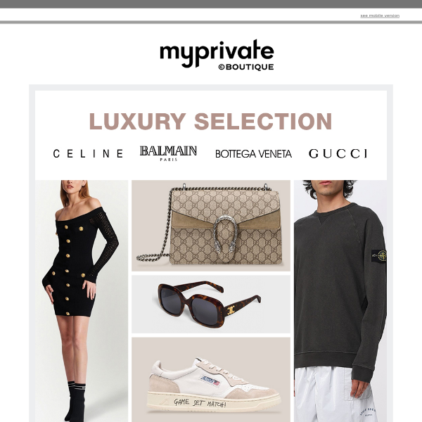 ⚡ Luxury Selection: Gucci, Celine, Balmain, Bottega Veneta...