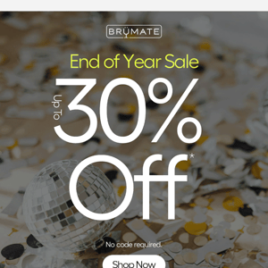 End of Year Sale at Brumate Offers Rare Discounts of Up to 30% on