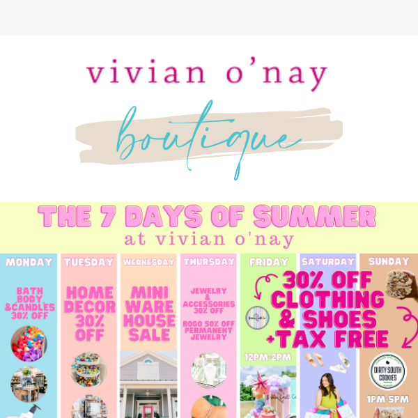 🛍️☀️ 7 Days of Summer Deals Starts soon ☀️🛍️