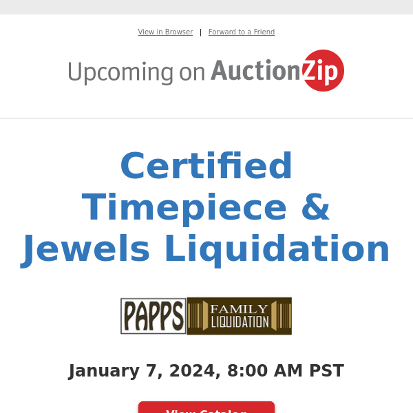 Certified Timepiece & Jewels Liquidation