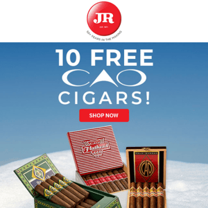 ▷ Wow! You've landed something amazing: 10 free CAO cigars