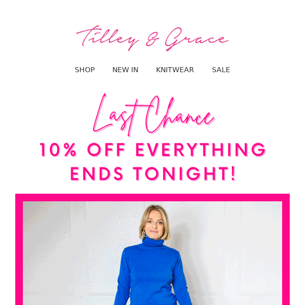 LAST CHANCE FOR 10% OFF
