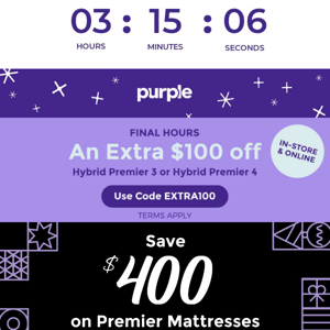 Extra $100 off ends tonight!