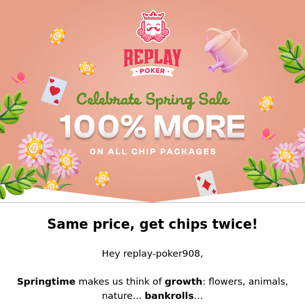 🌼 Spring into action to grab 100% EXTRA chips