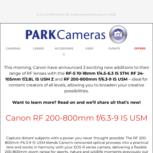 👀 The latest NEW Canon RF Lenses!
