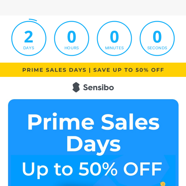 Sensibo Prime Sales Days are Here: Up to 50% Off, the Best Discounts Ever!