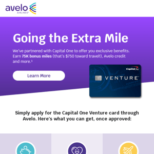 Are you ready to earn up to 75K bonus miles, Avelo credit, and  priority boarding?