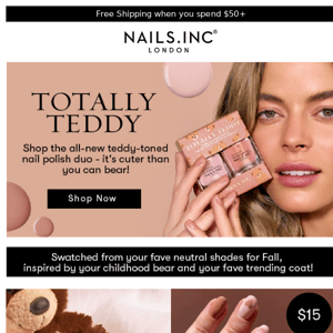 NEW! Totally Teddy Nail Polish Duo