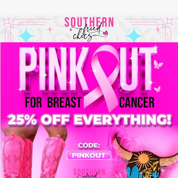 💗FINAL DAYS FOR PINK OUT SALE! 25% OFF!💗
