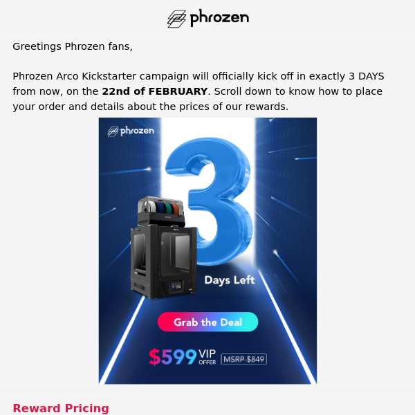 Phrozen Arco FDM 3D Printer Comes in 3 Days!