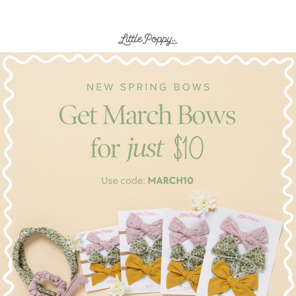Lucky you...March Bows are HERE! 🍀