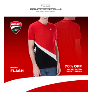 🔥🔴DUCATI PROMO FLASH | -70% on new and old collection!