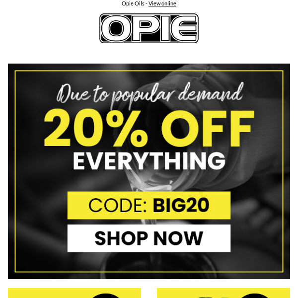 This weekend... 20% Off Everything!
