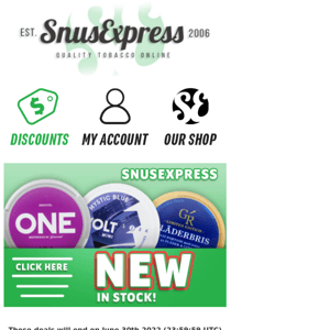 Check out our New products on SnusExpress!