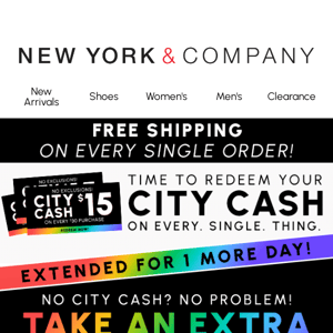 ONE. MORE. DAY! City Cash Extended For Today Only!