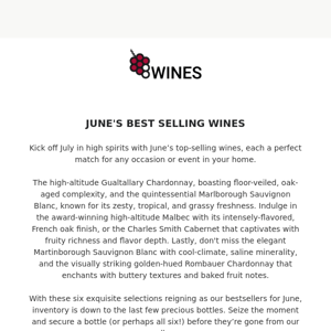 Wines of the Month: June’s Best Sellers