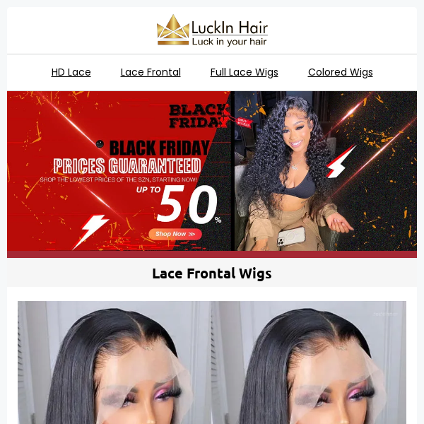 BFCM| 50% Off Human hair lace wig