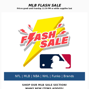 💥MLB Flash Sale | HUGE Savings on all MLB