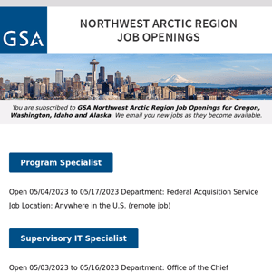 New/Current Job Opportunities in the GSA Northwest Arctic Region