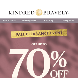 Last chance! Our Fall Clearance event ends tonight.