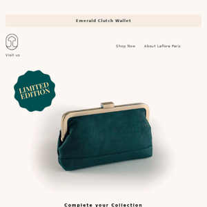 Available Now | Special Edition Emerald Clutch Wallet