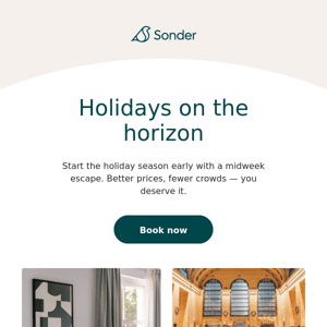 Got pre-holiday plans, Sonder?