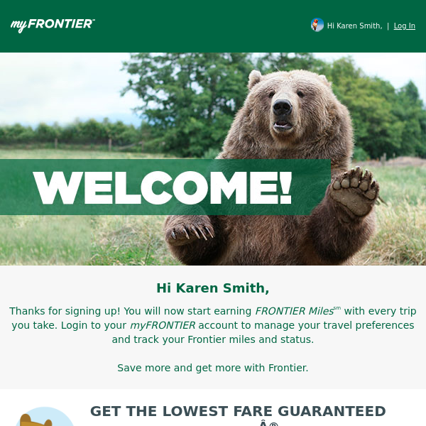 Welcome to FRONTIER Miles!
