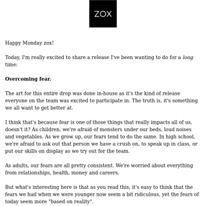 We facing our fears together ZOX! 💪