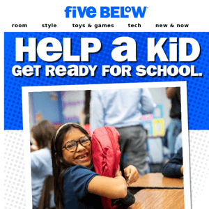 support under-resourced kids getting ready for school!