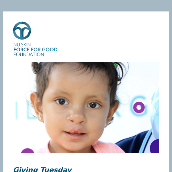 Be a Force for Good and support Giving Tuesday