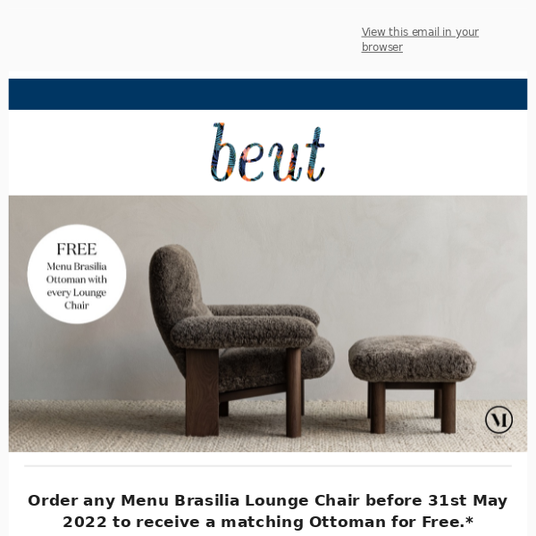 Receive A Free Menu Brasilia Ottoman With Every Lounge Chair