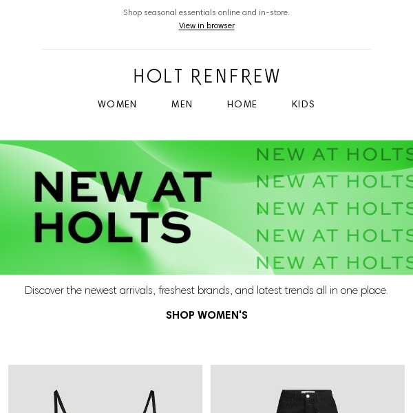 New At Holts | As Seen on the Jumbotron