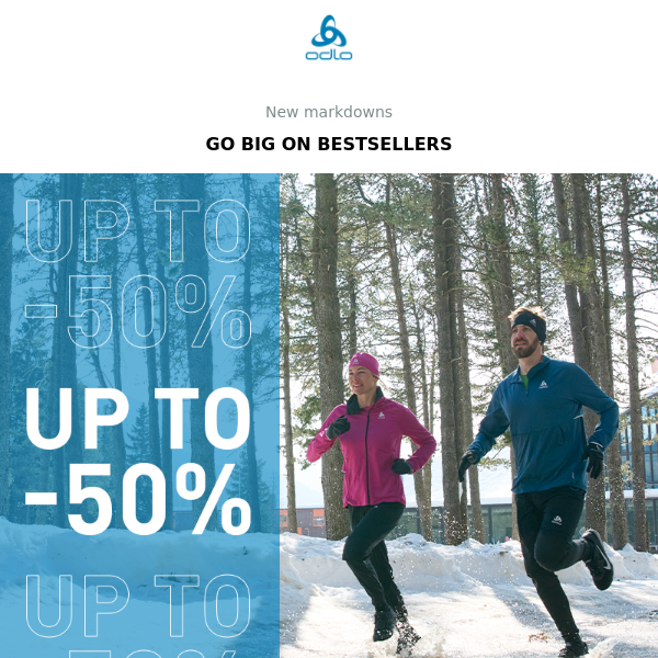 Win at winter. Up to 50% off.