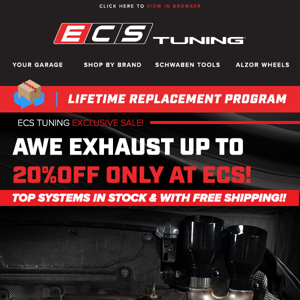 Exclusive AWE Sale - Up To 20% Off Euro Exhausts!