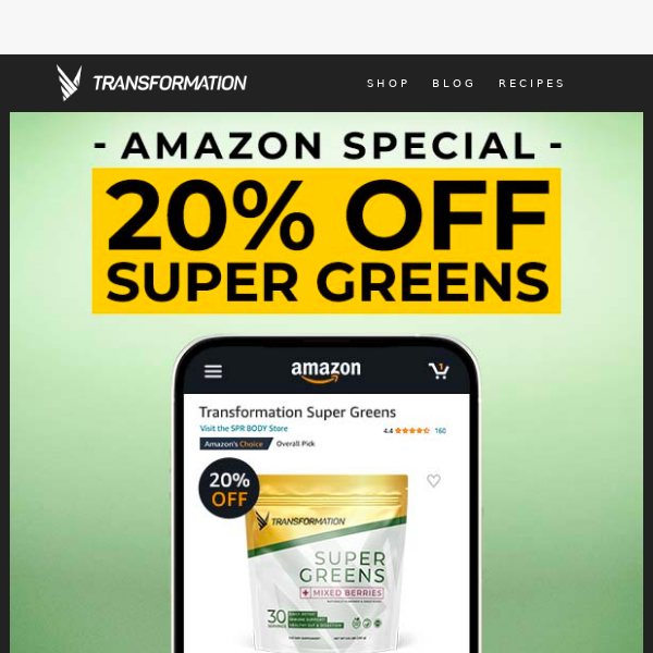 Amazon Offer: Super Greens 20% Off!