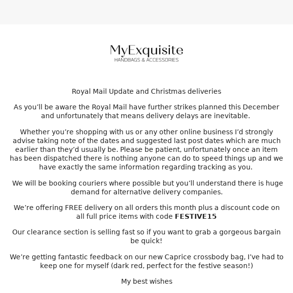 Festive offers from MyExquisite