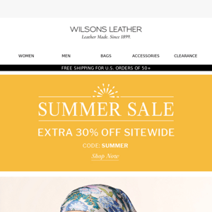 Happy Summer: Take 30% Off Sitewide