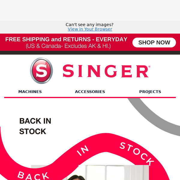 Best-Seller Back in Stock: Wi-Fi Enabled Sewing Machine by Singer 🧵