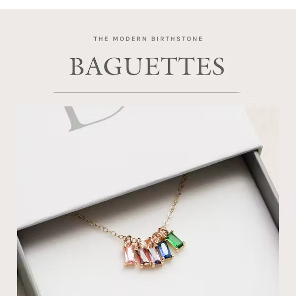 Baguette Birthstones are up!