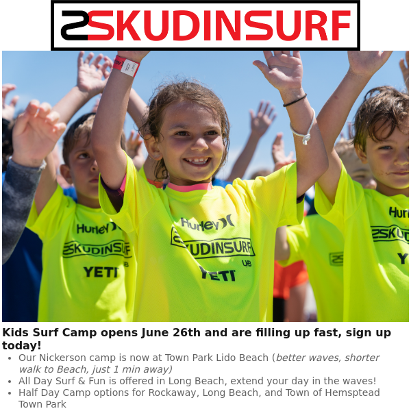 Kids Surf Camps, Spring Surf Team, Swim Lessons, Lifeguard Certifications and More. 