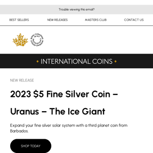 Expand your fine silver solar system with a third planet coin from Barbados.