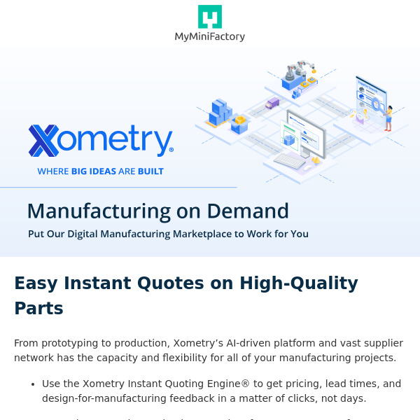  Meet Xometry - Easy Instant Quotes on High-Quality Parts [Sponsored]