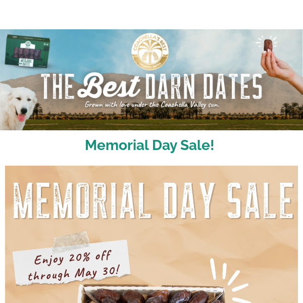 Memorial Day Sale: 20% Off ALL Dates 🇺🇸