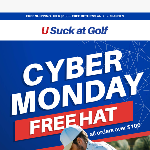 Cyber Monday: FREE Hat on Orders over $100 + 25% off