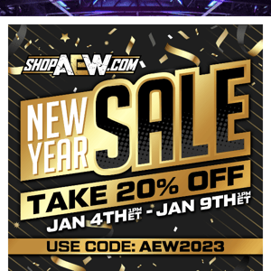 New Year, Same Sale! - Save 20% Tonight.