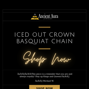 Iced Out Crown Basquiat Chain