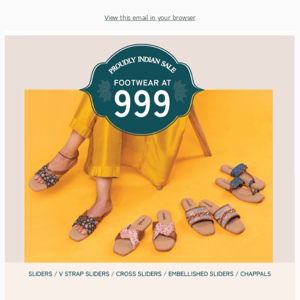 Proudly Indian Footwear Sale.
