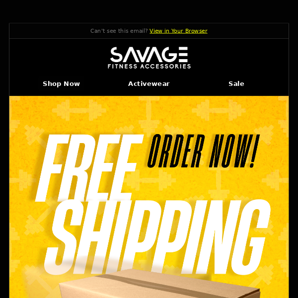 🚚 Free Shipping on Savage Fitness gear this weekend only! 🚨