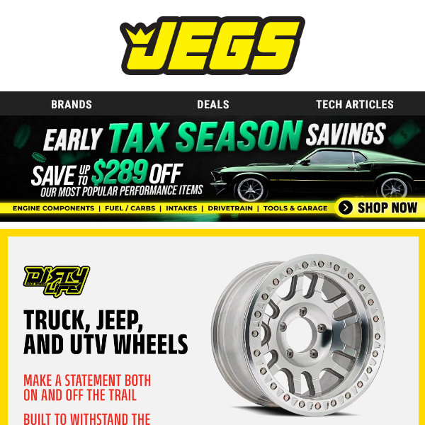 Shop Wheel Deals + Early Tax Season Savings